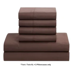 Sweet Home Collection™ All Season Reversible Bed-in-A-Bag Solid Color Comforter & Sheet Set Ultra Soft Bedding