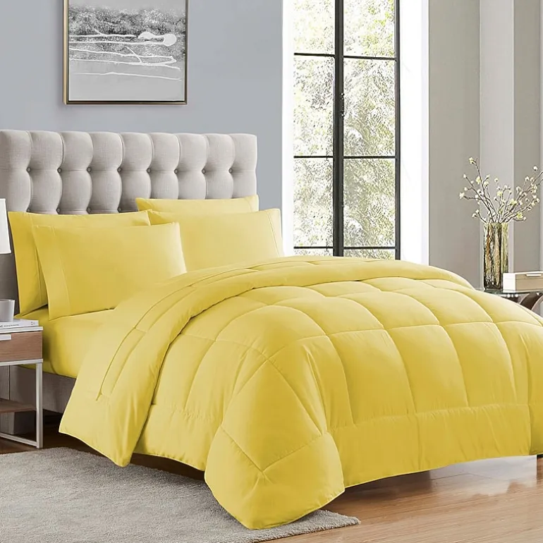 Sweet Home Collection™ All Season Reversible Bed-in-A-Bag Solid Color Comforter & Sheet Set Ultra Soft Bedding