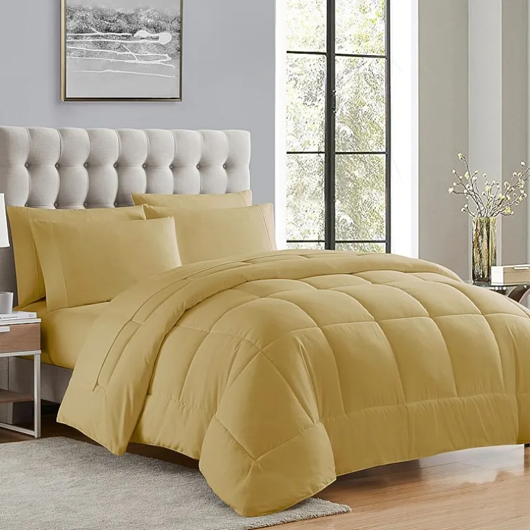 Sweet Home Collection™ All Season Reversible Bed-in-A-Bag Solid Color Comforter & Sheet Set Ultra Soft Bedding