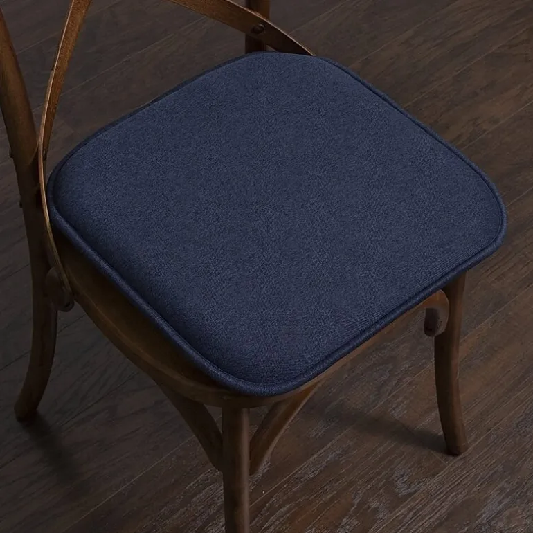 Sweet Home Collection™ Charlotte Jacquard Memory Foam No Slip Back 16" x 16" Chair Pad Cushion