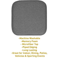 Sweet Home Collection™ Charlotte Jacquard Memory Foam No Slip Back 16