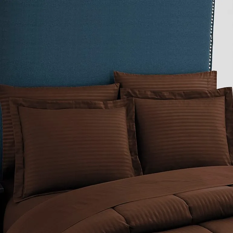 Sweet Home Collection™ Embossed Dobby Stripe Bed In A Bag All Season Complete Set