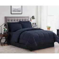 Sweet Home Collection™ Embossed Dobby Stripe Bed In A Bag All Season Complete Set