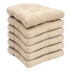 Sweet Home Collection™ Fluffy Memory Foam Tufted Chair Cushion Non Slip Rubber Back
