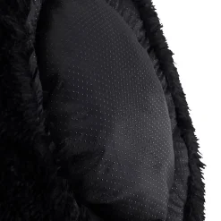 Sweet Home Collection 20in Black Round Calming Faux Fur Donut Pet Bed