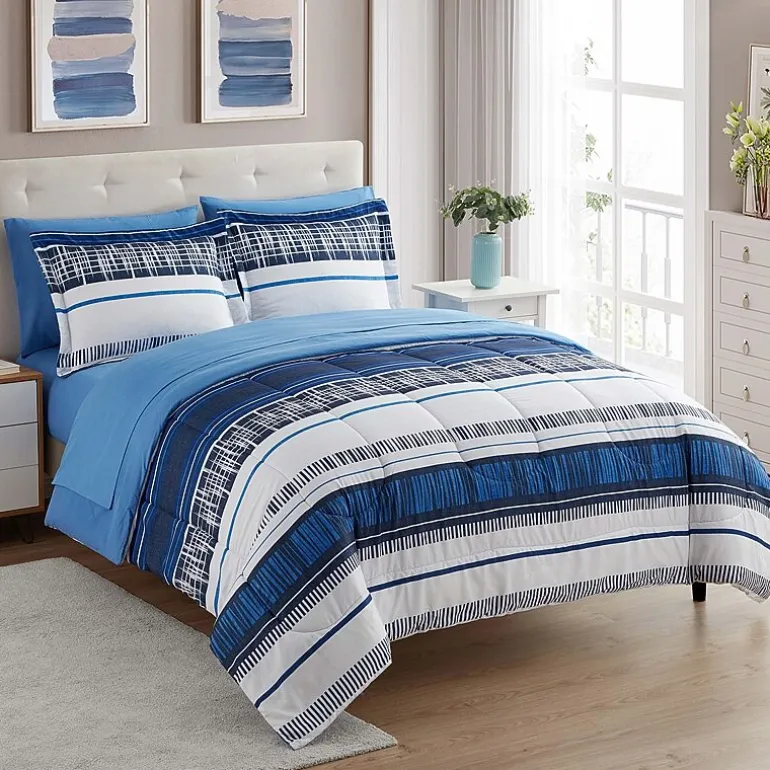 Sweet Home Collection™ Mediterranean Bed-in-A-Bag Printed Comforter Set with Bonus Pillowcases