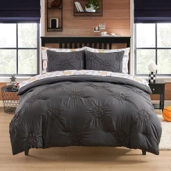 Sweet Home Collection Pintuck Basketball Kids Bedding Set Down Alternative Comforter Set