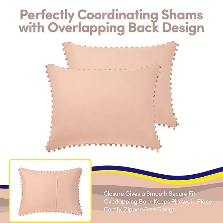 Sweet Home Collection Pompom Kids Bed In A Bag Comforter Set