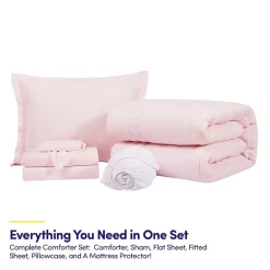 Sweet Home Collection Quilted Cozy Breathable Bedding Set Down Alternative Comforter Set