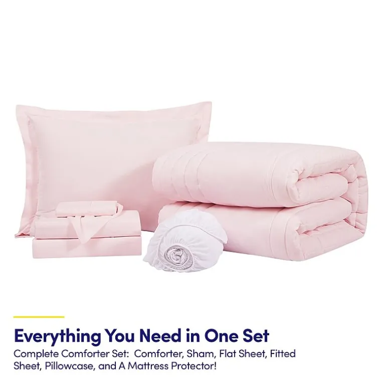 Sweet Home Collection Quilted Cozy Breathable Bedding Set Down Alternative Comforter Set