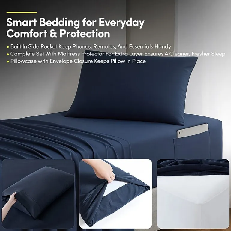 Sweet Home Collection Quilted Cozy Breathable Bedding Set Down Alternative Comforter Set