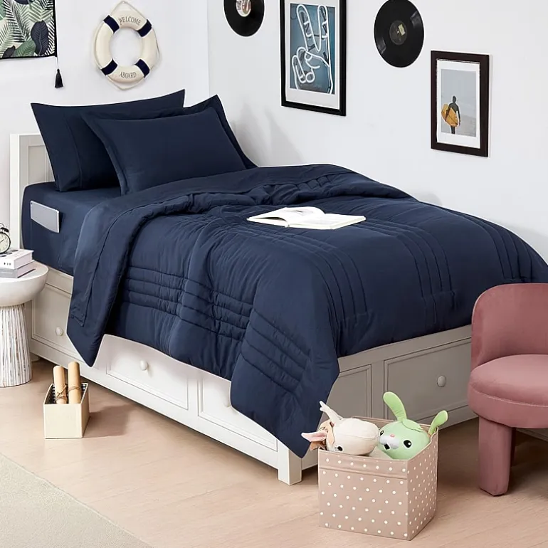 Sweet Home Collection Quilted Cozy Breathable Bedding Set Down Alternative Comforter Set