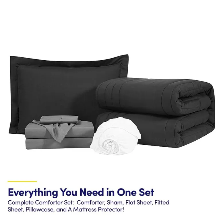 Sweet Home Collection Quilted Cozy Breathable Bedding Set Down Alternative Comforter Set
