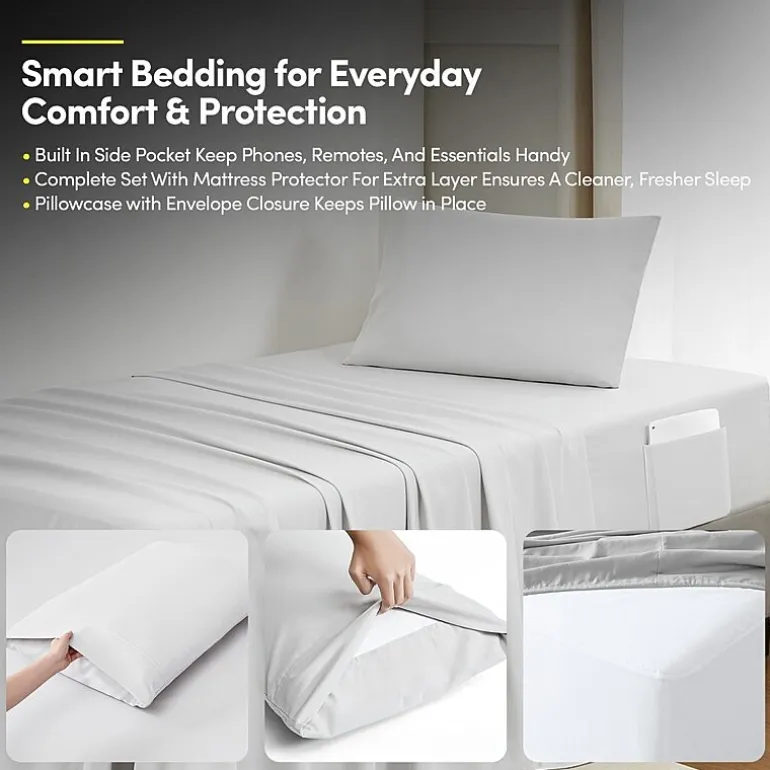 Sweet Home Collection Quilted Cozy Breathable Bedding Set Down Alternative Comforter Set