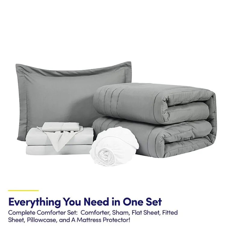Sweet Home Collection Quilted Cozy Breathable Bedding Set Down Alternative Comforter Set