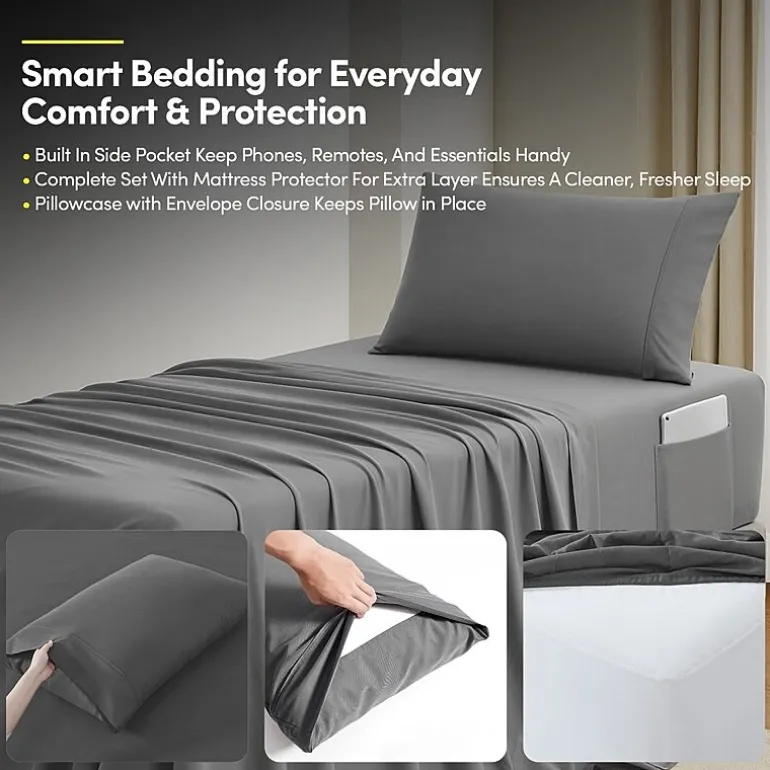 Sweet Home Collection Quilted Cozy Breathable Bedding Set Down Alternative Comforter Set
