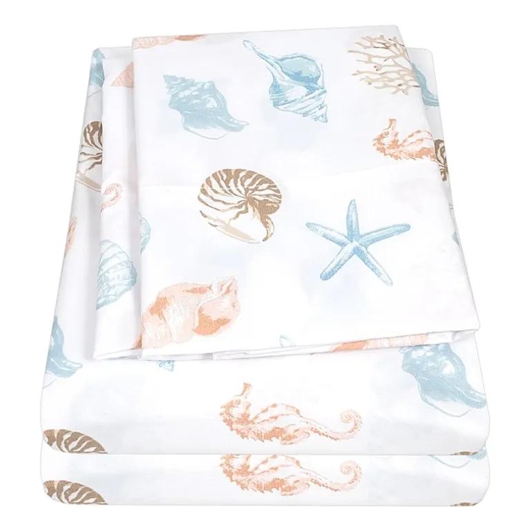 Sweet Home Collection™ Seashells Microfiber Wrinkle Resistant Kids Sheet Set