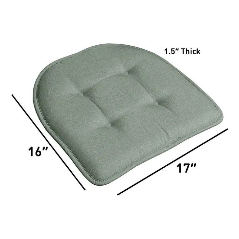 Sweet Home Collection™ Solid Color U Shaped Memory Foam 17" x 16" Chair Cushions