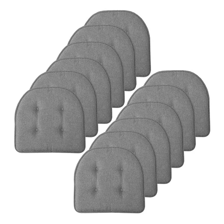 Sweet Home Collection™ Solid Color U Shaped Memory Foam 17" x 16" Chair Cushions