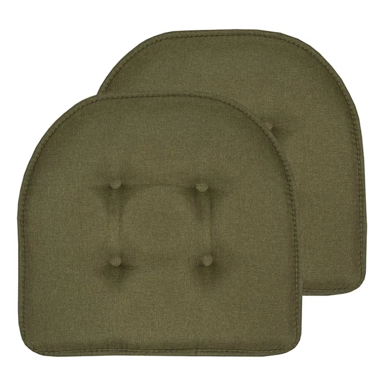Sweet Home Collection™ Solid Color U Shaped Memory Foam 17" x 16" Chair Cushions