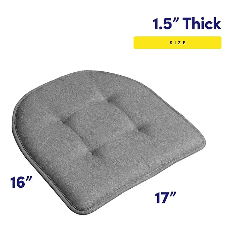 Sweet Home Collection™ Solid Color U Shaped Memory Foam 17" x 16" Chair Cushions