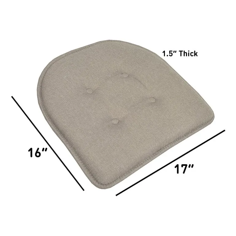 Sweet Home Collection™ Solid Color U Shaped Memory Foam 17" x 16" Chair Cushions