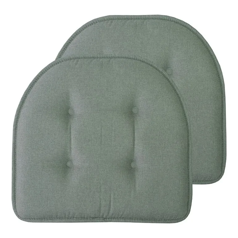 Sweet Home Collection™ Solid Color U Shaped Memory Foam 17" x 16" Chair Cushions