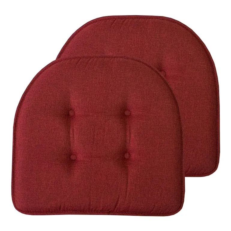 Sweet Home Collection™ Solid Color U Shaped Memory Foam 17" x 16" Chair Cushions