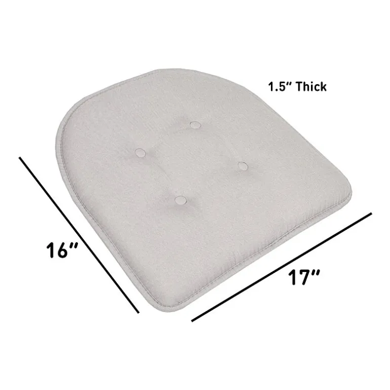 Sweet Home Collection™ Solid Color U Shaped Memory Foam 17" x 16" Chair Cushions
