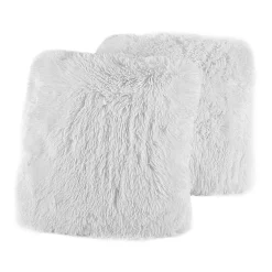 Sweet Home Collection™ Very Soft & Comfy Plush Long Faux Fur 18" x 18" Throw Pillows 2 Pack