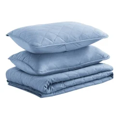 Swift Home Lightweight Oversized Diamond Stitched Coverlet Bedspread Set Wrinkle Resistant Quilt Set