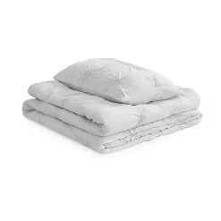 Swift Home Luxurious Ruched 3d Floral Pintuck Sham And Midweight Down Alternative Comforter Set
