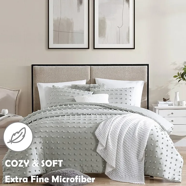 Swift Home Tufted Pom Pom Boho All Season Midweight Down Alternative Comforter Set