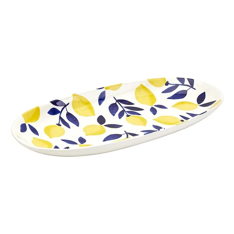 Tabletops Unlimited Lemons Oval Platter