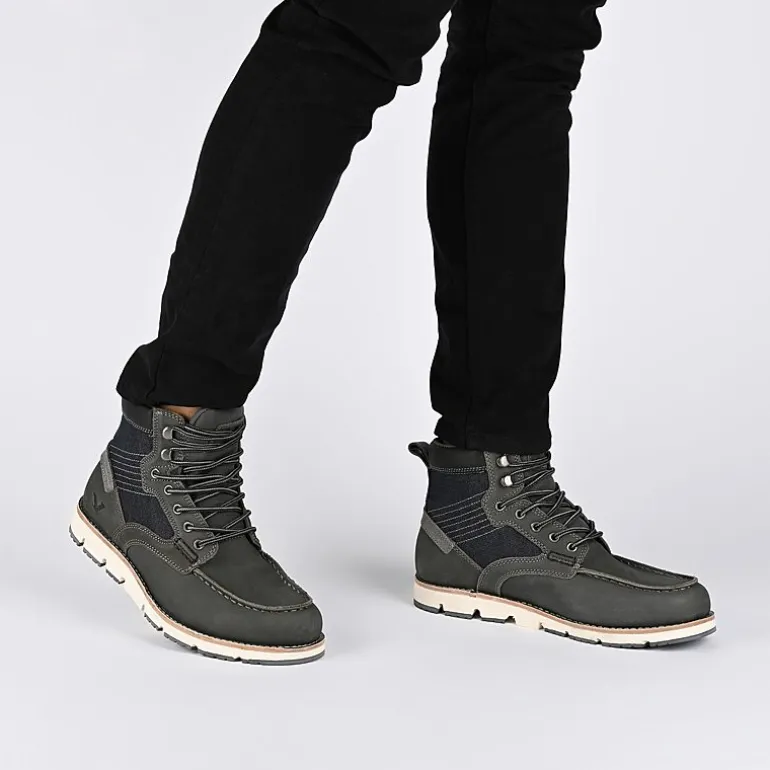 Territory Mens Macktwo Flat Heel Lace-Up Boots