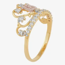 Tesoro™ Cubic Zirconia 14K Two-Tone 15 Quinceanera Ring