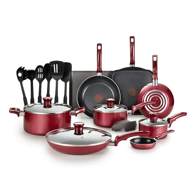 T-Fal Essentials 20-pc. Aluminum Non-Stick Cookware Set
