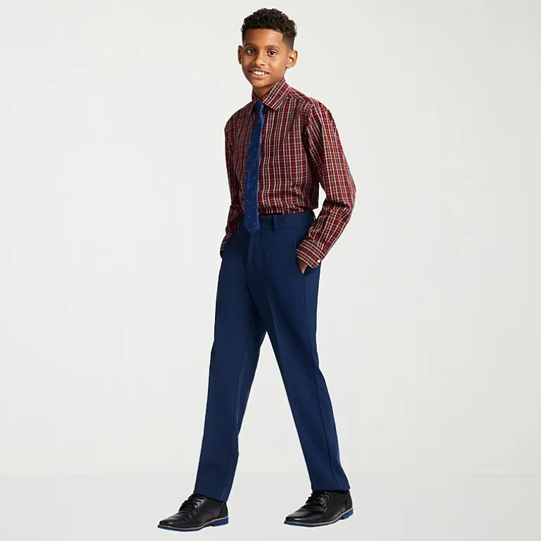 TFW Little & Big Kid Boys Long Sleeve Point Collar Shirt + Tie Set