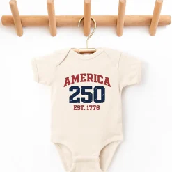 The Juniper Shop Baby - America 250 Arched Bold - Short Sleeve Graphic Bodysuit