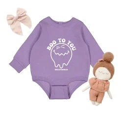 The Juniper Shop - Infant Fleece BodySuit - SmileyWorld Boo To You