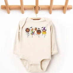 The Juniper Shop - Infant Long Sleeve Bodysuit - Candy Stick Figures