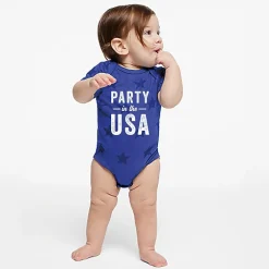 The Juniper Shop - Party in the USA - Baby Short Sleeve Star Bodysuit