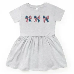 The Juniper Shop - Patriotic Bows Row - Toddler Graphic Dress