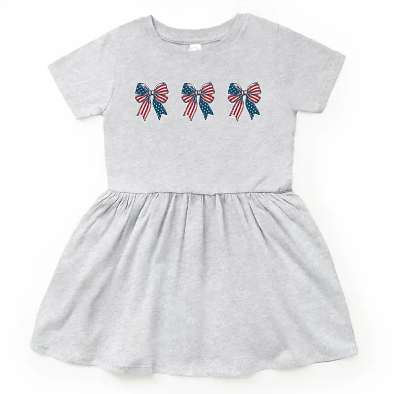 The Juniper Shop - Patriotic Bows Row - Toddler Graphic Dress
