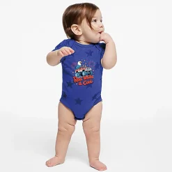 The Juniper Shop - Red, White & Cool Truck Eagle - Baby Short Sleeve Star Bodysuit