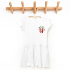 The Juniper Shop - Strawberry Faux Patchwork - Toddler Graphic Dress