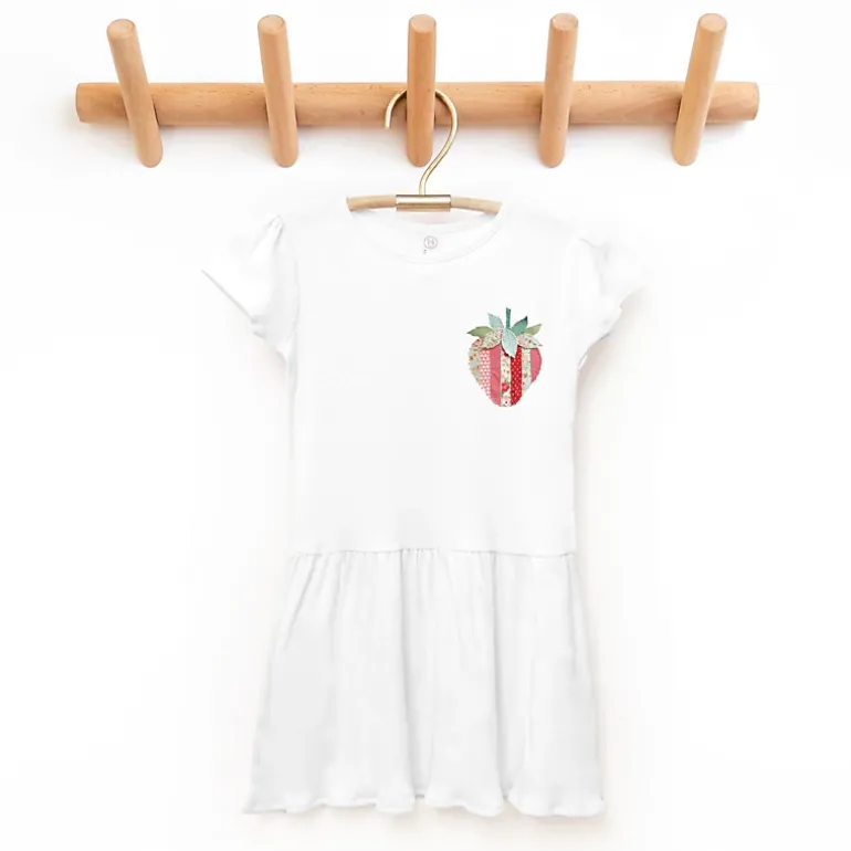 The Juniper Shop - Strawberry Faux Patchwork - Toddler Graphic Dress