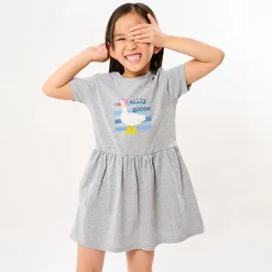 The Juniper Shop - Toddler Girl's Graphic Dress - Silly Goose Blue Stripes