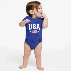 The Juniper Shop - USA Arched Flag - Baby Short Sleeve Star Bodysuit
