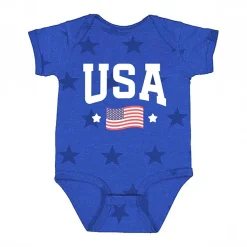 The Juniper Shop - USA Arched Flag - Baby Short Sleeve Star Bodysuit